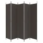 Divider screen with 5 brown fabric panels 250x220 cm by vidaXL, Room dividers - Ref: Foro24-350203, Price: 43,10 €, Discount: %