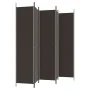 Divider screen with 5 brown fabric panels 250x220 cm by vidaXL, Room dividers - Ref: Foro24-350203, Price: 43,10 €, Discount: %
