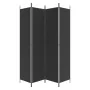 Divider screen with 4 black fabric panels 200x220 cm by vidaXL, Room dividers - Ref: Foro24-350201, Price: 38,45 €, Discount: %