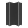Trennwand mit 4 schwarzen Stoffbahnen 200x220 cm von vidaXL, Raumteiler - Ref: Foro24-350201, Preis: 38,45 €, Rabatt: %