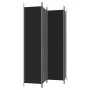 Divider screen with 4 black fabric panels 200x220 cm by vidaXL, Room dividers - Ref: Foro24-350201, Price: 38,45 €, Discount: %