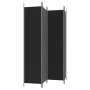 Trennwand mit 4 schwarzen Stoffbahnen 200x220 cm von vidaXL, Raumteiler - Ref: Foro24-350201, Preis: 38,45 €, Rabatt: %
