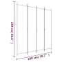 Trennwand mit 4 schwarzen Stoffbahnen 200x220 cm von vidaXL, Raumteiler - Ref: Foro24-350201, Preis: 38,45 €, Rabatt: %