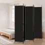 Black fabric room divider with 5 panels, 250x220 cm. by vidaXL, Room dividers - Ref: Foro24-350205, Price: 44,37 €, Discount: %