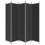 Black fabric room divider with 5 panels, 250x220 cm. by vidaXL, Room dividers - Ref: Foro24-350205, Price: 44,37 €, Discount: %