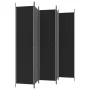 Black fabric room divider with 5 panels, 250x220 cm. by vidaXL, Room dividers - Ref: Foro24-350205, Price: 44,37 €, Discount: %
