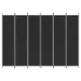 Divider screen with 6 black fabric panels 300x220 cm by vidaXL, Room dividers - Ref: Foro24-350209, Price: 58,04 €, Discount: %