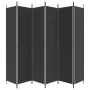 Trennwand mit 6 schwarzen Stoffbahnen 300x220 cm von vidaXL, Raumteiler - Ref: Foro24-350209, Preis: 59,21 €, Rabatt: %