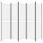 Biombo divisor de 5 paneles de tela blanco 250x180 cm de vidaXL, Divisores de ambientes - Ref: Foro24-350218, Precio: 51,55 €...