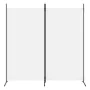 Divider screen with 2 white fabric panels 175x180 cm by vidaXL, Room dividers - Ref: Foro24-350258, Price: 31,84 €, Discount: %