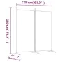 Divider screen with 2 white fabric panels 175x180 cm by vidaXL, Room dividers - Ref: Foro24-350258, Price: 31,84 €, Discount: %