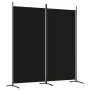 Divider screen with 2 black fabric panels 175x180 cm by vidaXL, Room dividers - Ref: Foro24-350261, Price: 31,84 €, Discount: %