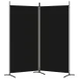 Divider screen with 2 black fabric panels 175x180 cm by vidaXL, Room dividers - Ref: Foro24-350261, Price: 31,84 €, Discount: %