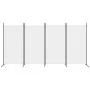 Divider screen with 4 white fabric panels 346x180 cm by vidaXL, Room dividers - Ref: Foro24-350262, Price: 46,78 €, Discount: %