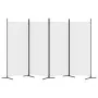 Divider screen with 4 white fabric panels 346x180 cm by vidaXL, Room dividers - Ref: Foro24-350262, Price: 46,78 €, Discount: %