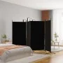 Divider screen with 4 black fabric panels 346x180 cm by vidaXL, Room dividers - Ref: Foro24-350265, Price: 47,12 €, Discount: %