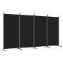 Divider screen with 4 black fabric panels 346x180 cm by vidaXL, Room dividers - Ref: Foro24-350265, Price: 47,12 €, Discount: %