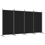 Trennwand mit 4 schwarzen Stoffbahnen 346x180 cm von vidaXL, Raumteiler - Ref: Foro24-350265, Preis: 47,12 €, Rabatt: %