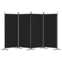 Trennwand mit 4 schwarzen Stoffbahnen 346x180 cm von vidaXL, Raumteiler - Ref: Foro24-350265, Preis: 47,12 €, Rabatt: %