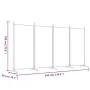 Divider screen with 4 black fabric panels 346x180 cm by vidaXL, Room dividers - Ref: Foro24-350265, Price: 47,12 €, Discount: %
