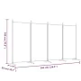Trennwand mit 4 schwarzen Stoffbahnen 346x180 cm von vidaXL, Raumteiler - Ref: Foro24-350265, Preis: 47,12 €, Rabatt: %