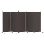 Divider screen with 5 brown fabric panels 433x180 cm by vidaXL, Room dividers - Ref: Foro24-350267, Price: 58,41 €, Discount: %