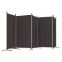 Divider screen with 5 brown fabric panels 433x180 cm by vidaXL, Room dividers - Ref: Foro24-350267, Price: 58,41 €, Discount: %