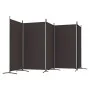 Trennwand mit 5 braunen Stoffbahnen 433x180 cm von vidaXL, Raumteiler - Ref: Foro24-350267, Preis: 58,41 €, Rabatt: %