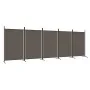 Trennwand mit 5 anthrazitgrauen Stoffbahnen 433x180 cm von vidaXL, Raumteiler - Ref: Foro24-350268, Preis: 52,03 €, Rabatt: %