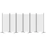 Biombo divisor de 6 paneles de tela blanco 520x180 cm de vidaXL, Divisores de ambientes - Ref: Foro24-350270, Precio: 66,07 €...