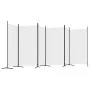 Biombo divisor de 6 paneles de tela blanco 520x180 cm de vidaXL, Divisores de ambientes - Ref: Foro24-350270, Precio: 66,07 €...