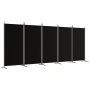 Divider screen with 5 black fabric panels 433x180 cm by vidaXL, Room dividers - Ref: Foro24-350269, Price: 59,63 €, Discount: %