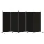 Divider screen with 5 black fabric panels 433x180 cm by vidaXL, Room dividers - Ref: Foro24-350269, Price: 59,63 €, Discount: %