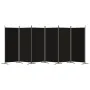 Divider screen with 6 black fabric panels 520x180 cm by vidaXL, Room dividers - Ref: Foro24-350273, Price: 71,50 €, Discount: %