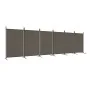 Biombo divisor de 6 paneles de tela gris antracita 520x180 cm de vidaXL, Divisores de ambientes - Ref: Foro24-350272, Precio:...