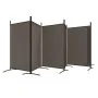 Biombo divisor de 6 paneles de tela gris antracita 520x180 cm de vidaXL, Divisores de ambientes - Ref: Foro24-350272, Precio:...
