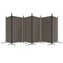Biombo divisor de 6 paneles de tela gris antracita 520x180 cm de vidaXL, Divisores de ambientes - Ref: Foro24-350272, Precio:...