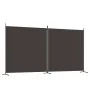 Biombo divisor de 2 paneles de tela marrón 348x180 cm de vidaXL, Divisores de ambientes - Ref: Foro24-350275, Precio: 37,73 €...