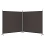 Trennwand mit 2 braunen Stoffbahnen 348x180 cm von vidaXL, Raumteiler - Ref: Foro24-350275, Preis: 37,73 €, Rabatt: %