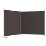 Biombo divisor de 2 paneles de tela marrón 348x180 cm de vidaXL, Divisores de ambientes - Ref: Foro24-350275, Precio: 37,73 €...