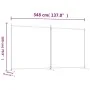 Biombo divisor de 2 paneles de tela marrón 348x180 cm de vidaXL, Divisores de ambientes - Ref: Foro24-350275, Precio: 37,73 €...