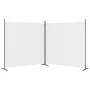 Divider screen with 2 white fabric panels 348x180 cm by vidaXL, Room dividers - Ref: Foro24-350274, Price: 46,23 €, Discount: %