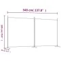 Divider screen with 2 white fabric panels 348x180 cm by vidaXL, Room dividers - Ref: Foro24-350274, Price: 46,23 €, Discount: %