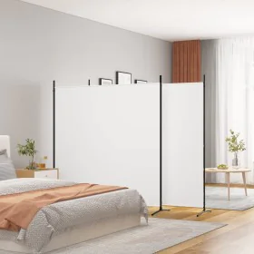 Divider screen with 3 white fabric panels 525x180 cm by vidaXL, Room dividers - Ref: Foro24-350278, Price: 55,26 €, Discount: %