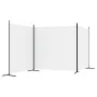 Biombo divisor de 3 paneles de tela blanco 525x180 cm de vidaXL, Divisores de ambientes - Ref: Foro24-350278, Precio: 55,04 €...
