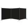 Divider screen with 3 black fabric panels 525x180 cm by vidaXL, Room dividers - Ref: Foro24-350281, Price: 61,40 €, Discount: %