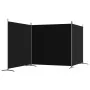 Divider screen with 3 black fabric panels 525x180 cm by vidaXL, Room dividers - Ref: Foro24-350281, Price: 61,40 €, Discount: %