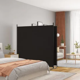 Divider screen with 2 black fabric panels 348x180 cm by vidaXL, Room dividers - Ref: Foro24-350277, Price: 52,86 €, Discount: %