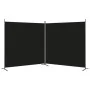 Divider screen with 2 black fabric panels 348x180 cm by vidaXL, Room dividers - Ref: Foro24-350277, Price: 54,35 €, Discount: %