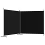 Divider screen with 2 black fabric panels 348x180 cm by vidaXL, Room dividers - Ref: Foro24-350277, Price: 54,35 €, Discount: %
